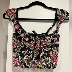 Victoria’s Secret Floral Bustier Corset Top